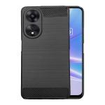 Fastship Silicone Rubber Hybrid Case Back Cover for OPPO CPH2565 / A78 4G (6.43 ) - Black