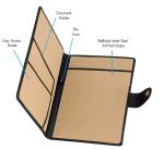 JSTBUY LABEL Brown Faux Leather File Folder - A4