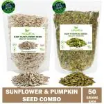 Homeda Raw Pumpkin seeds and Sunflower seed combo for Eating (50g each - 100g) - Edible Healthy combo