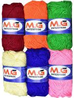 M.G Enterprise Wool Yarn, M.G Ball siete combo 6 colors 20 gm each