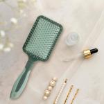MUMUSO Rectangular Air Cushion Hair Brush - Green
