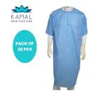 Kamal Health Care Gown Hospital Scrub Pack of 5 |Unisex Gown Hospital Scrub |Patient gown | Disposable Gown
