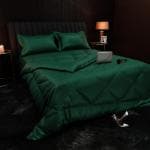 Stoa Paris Day Night Collection Solid Double Comforter for AC Room (Polyester, Green)