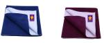 naughty baby Fleece Baby Bed Protecting Mat Combo (Royal Blue, Rani Pink,Medium)