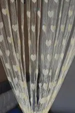 Gharsaaz String Heart Cream Curtain Single