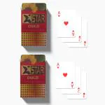STAR GOLD premium playing cards,bridge size,2 decks of cards (pack of 2) (Red)