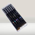 WINGS CREATIONS Erasable Gel Pens 0.5mm Blue Ink Pens with a Star Galaxy Zodiac Print for Office and School Stationery set of 5