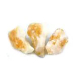 Astroghar Natural Citrine Points Crystal Raw Rough Mini Chunks For Reiki Healing (Pack Of 3)