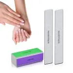 Majestique 4 Ways Emery Board & 2Pcs Double Sides Nail Filer, Washable & Reusable for Perfectly Shaped and Smooth Nails - Color May Vary