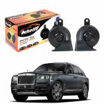 Oshotto 12V Car Horn- Trumpet Sound 2Pc Set(Low + High) For Rolls Royce Cullinan (Black)