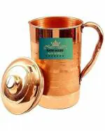 Shri Hari Art Villa Elegant and Attrtactive Design Brown Copper Water Jug - 1500 ml