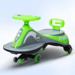 Baybee Magic Swing Cars for Kids Baby Twister Ride on Toy Car for Kids with PU LED Wheels & Music, Ride on Magic car for Kids 3 to 8 Years Boy & Girl (Pluto Green)
