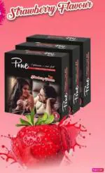 Pine Extra Dotted Strawberry Condom Condom (Set of 10, 30 Sheets)