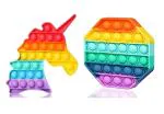 Grest Push Pop it Fidget Toy Game, Bubble Sensory Toy For Kids and Adults ( Unicorn & Xexagone )