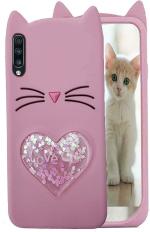 Aviaaz Samsung Galaxy A50 3D Pink Rubber Back Cover