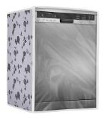 Classic Dishwasher Cover Suitable for Onida Dishwasher of 12, 13, 14, 15 Place Setting | 63X63X81Cms| Half White & Grey
