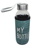 Kd Zone Clear Glass Water Bottle With Cover