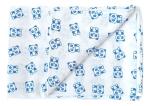 Carerio Premium Cotton Baby Wrapper White (105 x 105 cm) (Teddy Print)
