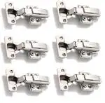4-YOU Silver Stainless Steel Half Overlay 3D Hydraullic Clip On Concealed Hinges - 8 Degree Crank (pack of 3)