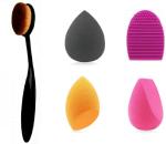 Lenon Beauty Makeup Blender Sponges 3 Shape With Ovel Shape Brush And Brush Cleaner (5 Items in the set)
