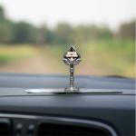 Spillbox Innovation LLP Handcrafted Brass Car Dashboard Idols / Car Accessories / Car Dashboard Interior / Decorative Showpiece for Home and Office (Sliver)
