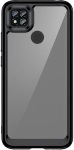 Wellchoice Back Cover for Realme C15, Realme C15 Qualcomm Edition ( Black Transparent ) (Transparent, Flexible, Pack of: 1)