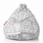 Style Homez Classic Cotton Canvas Newspaper Printed Bean Bag XXXL Size with Bean Refill Fillers