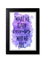 Blue Nexus Mindset Motivational Inspirational Quotes Wall Poster with Wall Frame Room Art Painting Collection A4 size 10x13