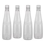 Steelo Clear Calico Pet Water Bottle, 1 L (Set Of 4)