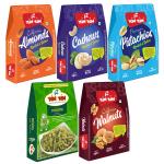 YUM YUM Premium Almonds, Cashews, Pistachios, Walnuts, Raisins Dry Fruits 1.25 kg (Pack of 5x250g)