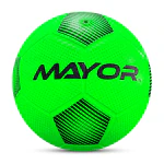 Mayor Striker Football | Rubber Moulded | Suitable for Homeplay and Grass Ground | Training Ball | Soccer Ball | for Men/Women | Football Size - 5 (Green)