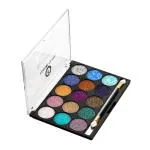 Colors Queen Glitter Eyeshadow Palette for Eye Makeup| Long Lasting and Easily Blendable with Eye Makeup Brush| 15 Multi-Color Glitter Palette with Shimmery and Glittering Finish (01)