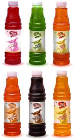 Rose+KesarRajbhog+KesarPista+KesarElaichi+CocoChocolate+BananaKesar Milk Sharbat Flavours/Non-Fruit Synthetic Syrup Combo/Gift Pack/Summer Combo (700mlX6)