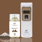 Wattle Castillo Automatic Room Freshener Spray Machine With 3 Selected Time Mode + Mounty 265ml Refill For Bathroom,Hospital,Hotel,Rastaurant Banquet Hall (Machine + Mounty)