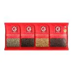Garni Foods Cumin Seed + Black Pepper Whole + Coriander Whole + Mustard Seeds (RAI) Combo (4X100G)