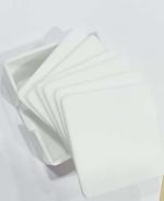 Sintage White Square Acrylic Coaster Set