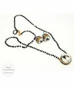 Jn Handicraft Alloy Gold, Black Jewel Set For Women