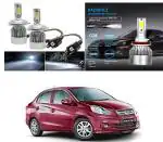Feelitson White Car C6 H4 Compact Design 36W/3800Lm Led Headlight For Honda Amaze Old (Pack Of 2)