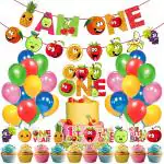 Zyozique Fruit Theme 1st Birthday Party, Tutti Frutti Party Decorations Fruit First Birthday Banner, Summer Fruit Theme for Holiday Party Supplies Baby Shower Decorations, 38pcs