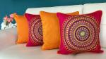 Tara- Sparkling Homes Store Fuchsia Pink Cotton Silk Cushion Covers 0