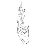 SIMPLY INKED Eternal Flame Temporary Tattoo Designer Tattoo for all (Eternal Flame)