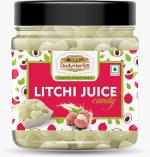 DailyHerbs Litchi Flavour Candy | Candy Khatti Mithi Goli | Litchi Toffee | [Jar Pack] - 400 GM