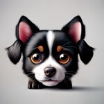 Love Creation 12x18 Size poster print for creative wall art- puppy-love-vector-set-7569(Non Sticker)