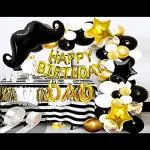 SV Traders Happy Birthday Decoration For Father/Dad/Husband Combo Kit Of 100 Pcs