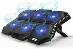Cosmic Byte Meteoroid Laptop Cooling Pad with 6 Fan Upto 17 inch laptops (Black/Blue