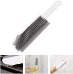 YUXANA 3 in 1 Multifunctional Cleaning Brush, Crevice Scraper Silicone, for Kitchen, Bathroom, Living Room, Wall, Deck | 25 X 6 CM | 1 Pcs | Multicolor
