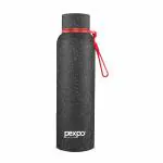Pexpo Stainless Steel Vacuum Insulated Water ISI Certified Flask, 700 ml, Black | Portable, Durable & Keeps Drinks Hot/Cold for 24+ Hours
