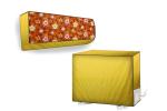 The Furnishing Tree HITACHI SHIZEN RAPG312HFEOZ1 1 Ton Orange Floral Pattern PVC Indoor and Outdoor Split AC Cover Set (24.13 x 82.55 x 29.21 cm) (Yellow_No68)