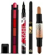 Hot Beauty COMBO CONTOUR STICK + 5 in 1 Lipstick + Eyeliner & Kajal (4 Items in the set)