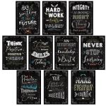 Vasl Paper Orange Motivational Quotes Wall Posters - 13 X 19 Inch (Pack Of 10)